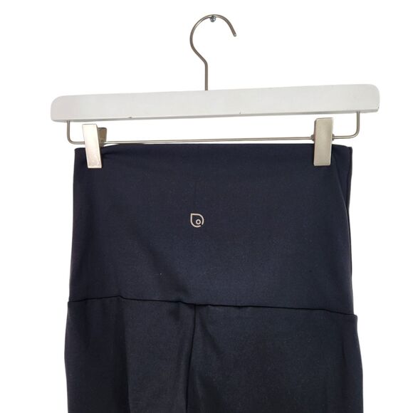 SWEAT & MILK Leggings Womens Medium Black High Waisted Flare Postpartum Pockets - Picture 7 of 10